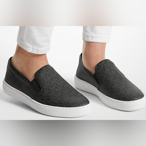Michael Kors Shoes - Michael Kors Keaton Logo Slip-On Sneakers Size 10M Like New/Box MSRP $99